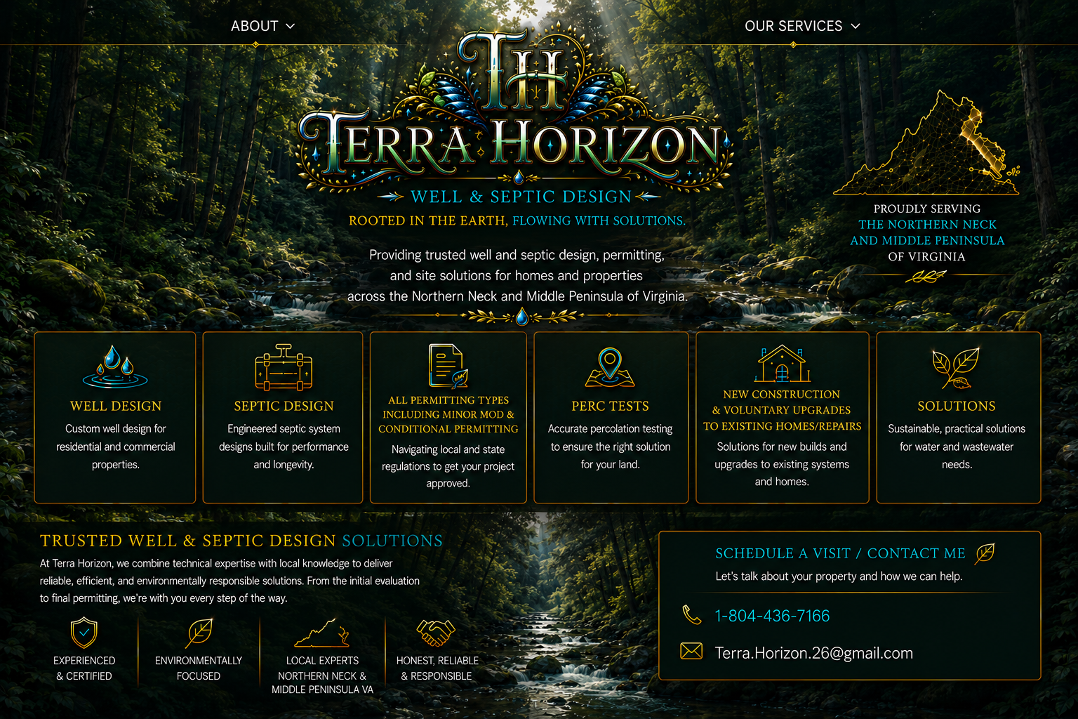 Terra Horizon Well and Septic Design homepage